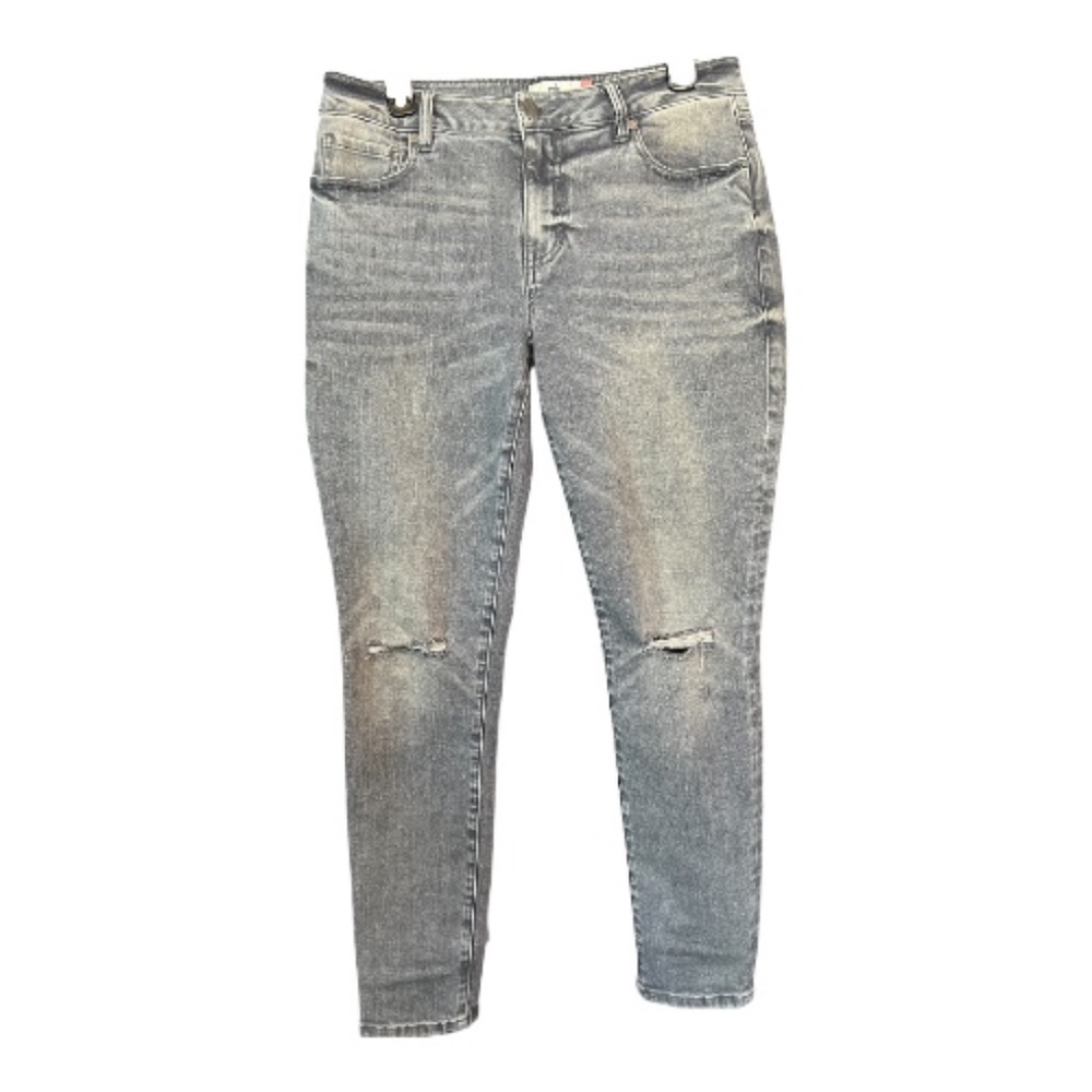 EUC Cabi gray high skinny distressed jeans – size 10